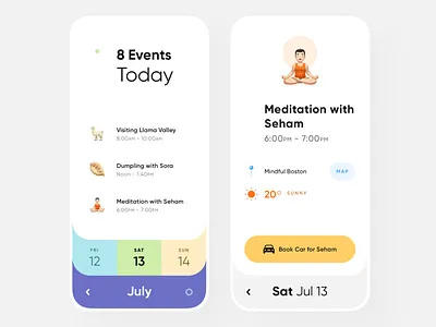 Calendar App app calendar calendar app calendar ui design ui uiux ux