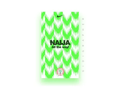 Nigeria Super Eagles Wallpaper (White) branding design identity illustration typography vector wallpaper design