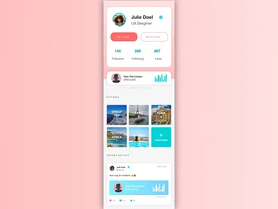 [UI Design] User Profil app app design design flat flat design identity illustrator logo sketch type ui uidaily uidesign uiux ux uxdesign vector web webdesign website