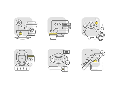 Custom icons benefits company benefits custom icons graphic design graphic icons icon icons icons illustration illustration vector web webdesign website