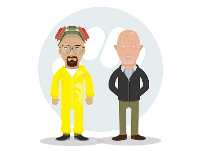 Breakingbad charadesign heisenberg mike breakingbad illustration netflix vector