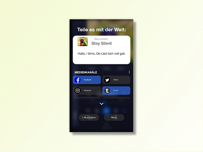 DailyUI #010 – Social Share app beginner dailyui design graphicdesign music share social socialmedia ui