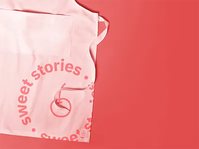 Sweet stories bakery branding cakes cherry identity logotype sans serif typography