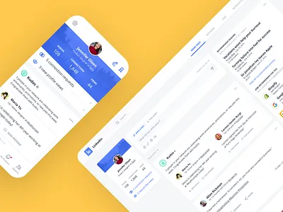 Daily UI Challenge #105 - LinkedIn clean up clean mobile news feed redesign ui ux web