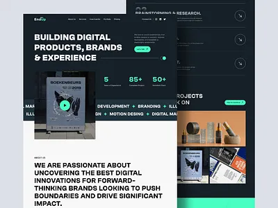 EndUp - Creative Agency Landing Page Website agency branding clean company company profile creative creative agency design digital agency homepage landing page profile studio studio design ui ui design ux web web design website