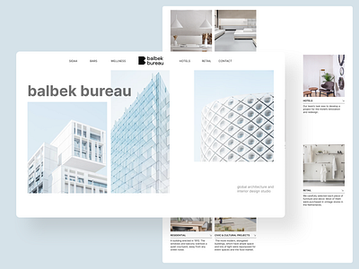 Balbek Bureau | design architecture design main page main screen minimalism modern design ui ui conception ux