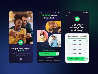 Loan App Concept app design business colors concept loan money ui
