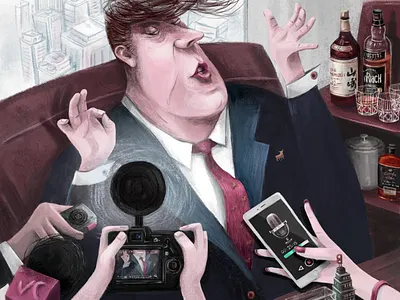 The big shot art character characterdesign concept design digitalart editorial graphic illustration illustrator magazine