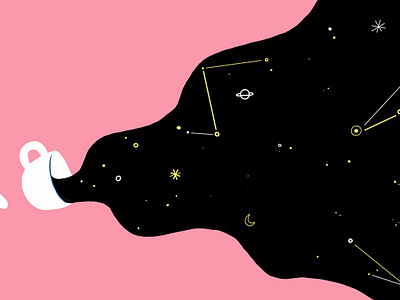 space coffee break coffee daydream illustration monday relax space universe