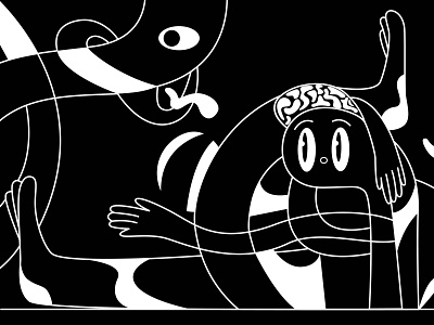 Hey Dude art artwork black and white character character design design digitalart digitalpainting drawing dream flat illustration illustrator marvelous minimal photoshop picture simple vector web