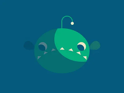 A light in the night anglerfish herringhaggis nighlight ocean