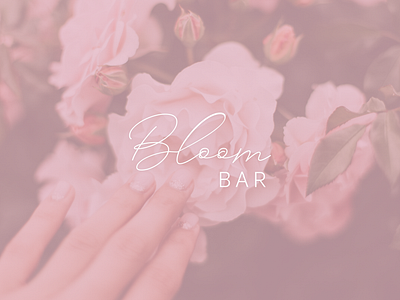 Bloom Bar Logo beauty beauty logo branding design logo nail salon pink