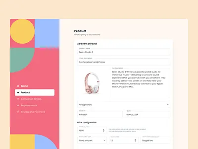 Platform for Influencers dashboard influencer ui ux web