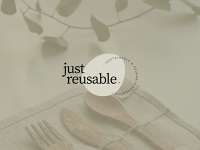 Just Reusable Logo Concept branding design earthy logo muted tones sustainability logo