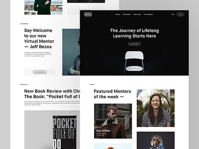 M&B design homepage interface typography ui ux web webdesign