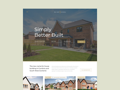 Reiver Homes concept design digital housing ui ux web design website