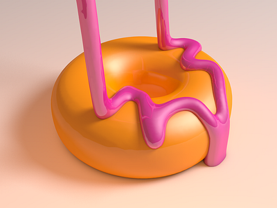 Dangerously Reflective Donut 3d art brand branding candy cinema4d clean design donut food fx icing illustration logo motion motion design pink render ui vector