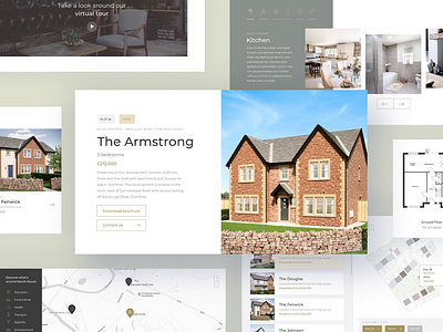 Reiver Homes Screens collage design development housing tiles ui web design website design