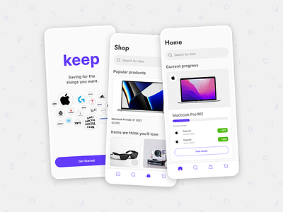 Keep - E-Commerce App design design inspiration figma finance ios minimal minimalist mobile ui ux