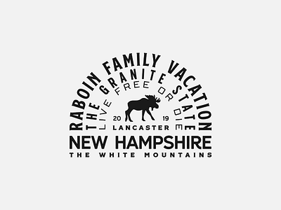Raboin Family Vacation Badge animal badge badge design badge hunting badge logo badgedesign branding branding design design graphic design identity identity design illustration lettering logo logo design moose new hampshire type typography