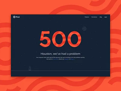Prezi 500 404 500 error illustration prezi red server error ui ux web web design
