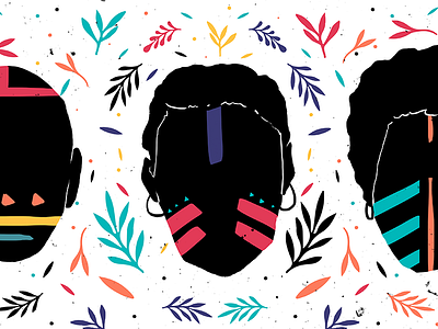 Vozes da Brasilândia africa art direction black blue book books brasil character color colorful concept creative design faces flower illustration livro print texture voice