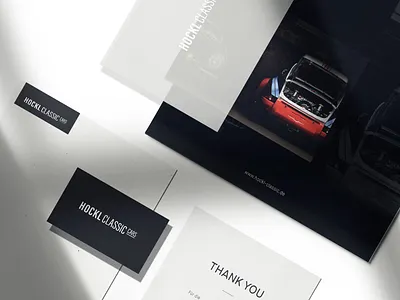 Hockl Classic Cars Corporate Design black branding businesscards clean design illustration logo logodesign logotype minimal print typography visual design webdesign