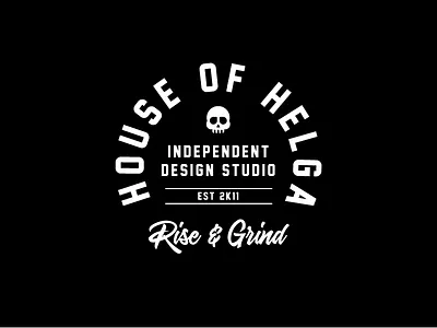 House of Helga - Independent Design Studio agency branding creative design design studio designer graphic design graphic design logo grind idenity lettering rise and grind self promo skull studio