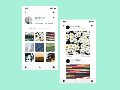 Daily UI #6 - Profile Page app clean daily ui dailyui design instagram ios ios 13 ios app ios design minimal mobile sketch sketchapp ui ux