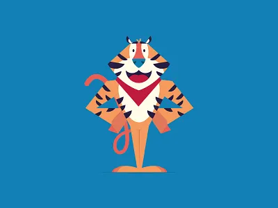 Tony the Tiger cartoon cereal character character design flat illustration illustrator kelloggs tiger tony tony the tiger vector