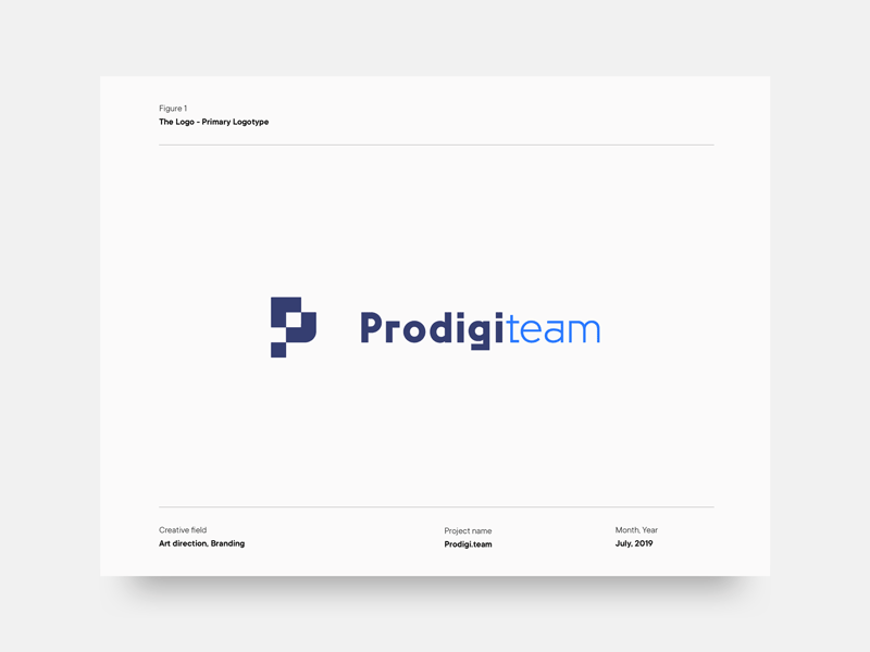 Prodigi.team - Primary Logo art direction clean construction logo corporate design geometric grid logo identity design logo simple system design typography
