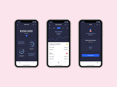Increser móvil dashboard ui finance ui design