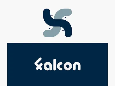 4 Falcon 4 bird logo blue and white brand branding challenge dark design falcon graphicdesign identity illustration logo logo design negative space redesign rounded corners style