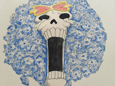 Flower Afro flowers kingwonder one piece souls watercolor