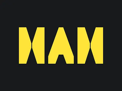 "HAH" a black dark design h identity design logos logotype type typography yellow