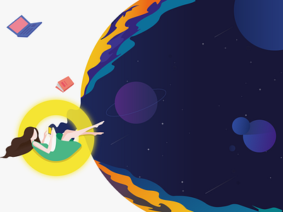 Addicted to the world of mobile phones illustration