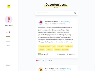 Jobs feed exploration