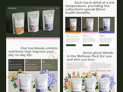 Herbera Tea — Website order shop tea ui web