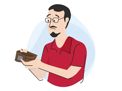 Empty Wallet money transactions wallet