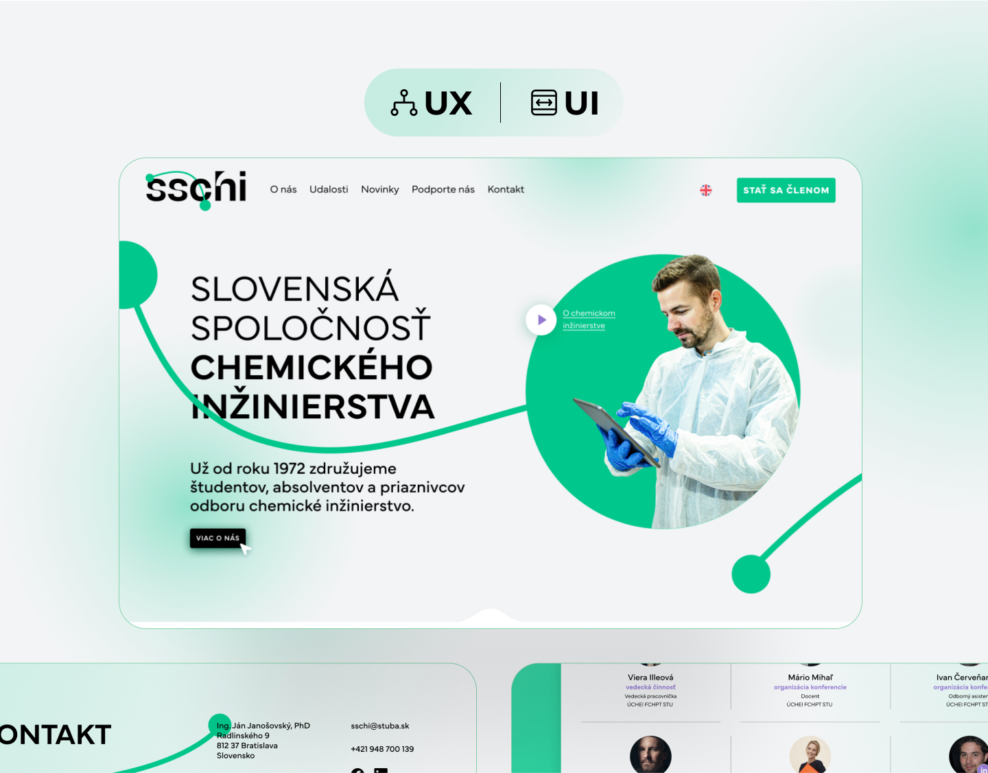 Company website blur chemistry design gradients green illustration landing page design prototyping responsive school ui user experience user interface ux web webdesign wireframing