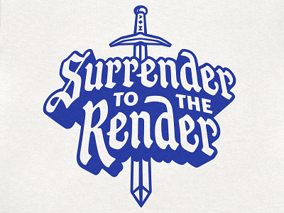 Surrender to the Render blackletter illustration lettering liquid death mograph motion graphics surrender to the render
