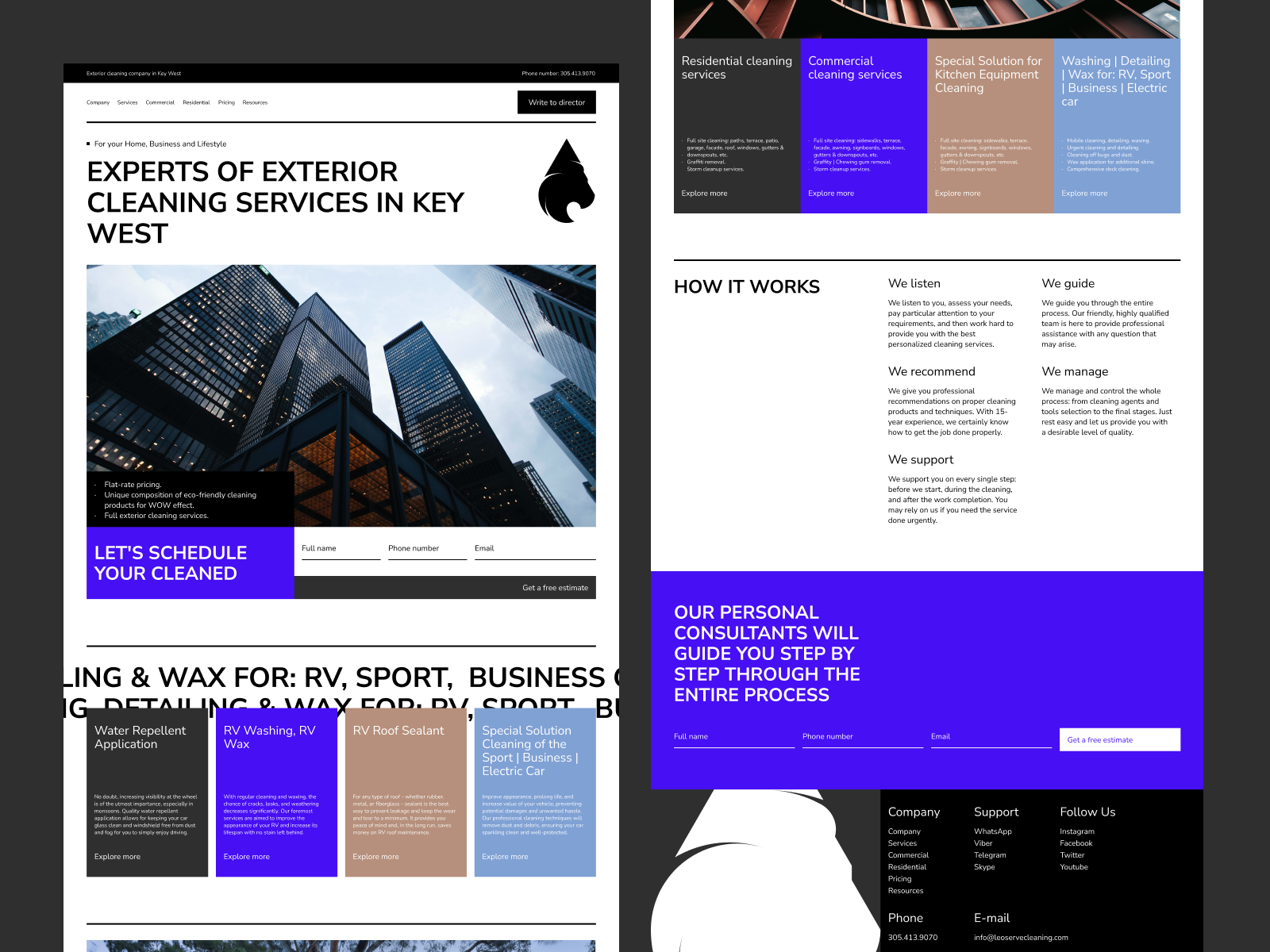 Leoserve — Cleaning Company Website logo ui web
