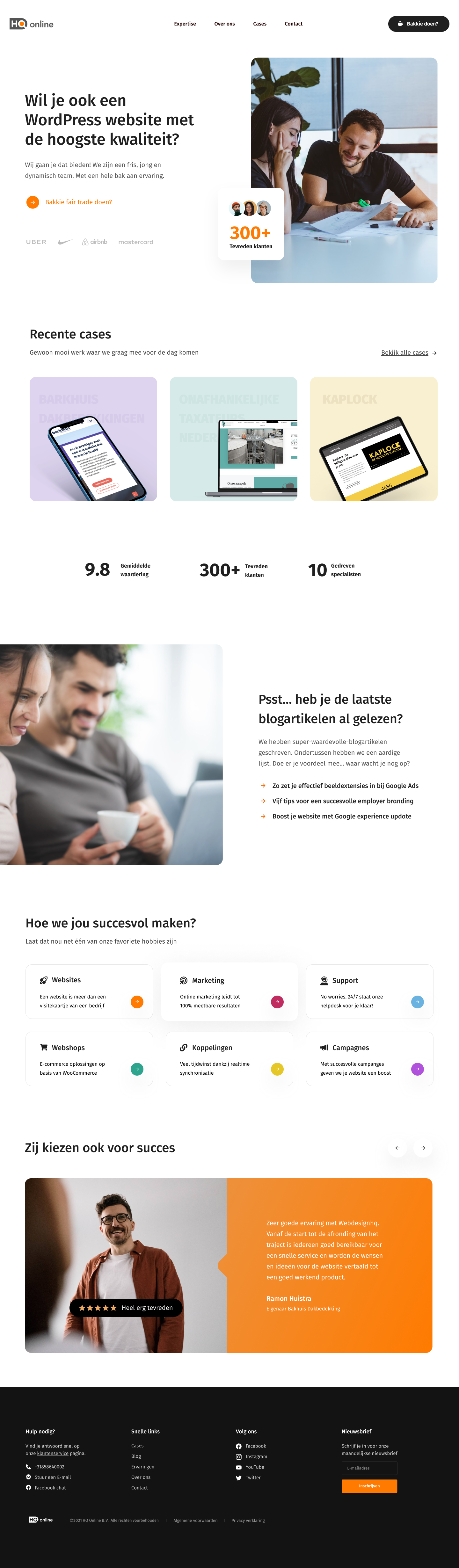 Example of HQ online website