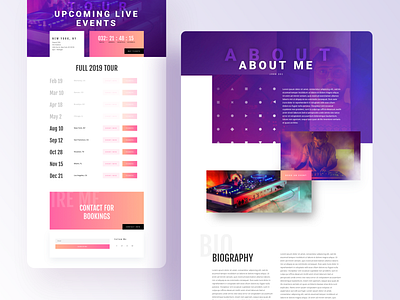 DJ - Sneak Peek album artist concert creative divi dj dj event elegant themes landing page music album musician personal page songs sound template ui ux web design website wordpress