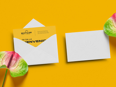 Matilde ( Woman Shelter ) branding business card card card design design envelope shelter welcome yellow