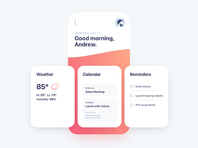 Today App app cards product design ui ui design