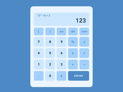 Basic Calculator blue calculate calculator dailyui dailyui 004 design mockup ui ux ux design uxui