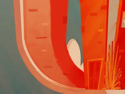 36 Days of Type | U 36dayoftype 36days u 3d architecture beach illustration retro retrosupply