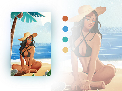 泳装小姐姐3 illustration photoshop