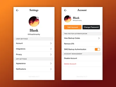 Settings UI Concept app dailyui design ui vector